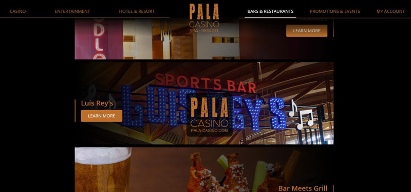 Bonuses and promotions Pala Casino